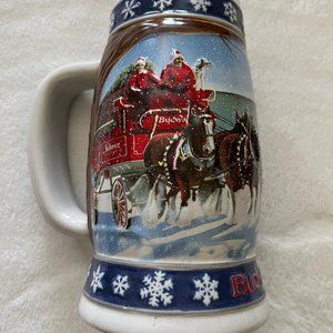 Anheuser-Busch Budweiser Holiday Stein – “Lighting the Way Home” 1995